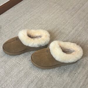 UGG Tazzette Genuine Shearling Collar Slipper, SZ 6